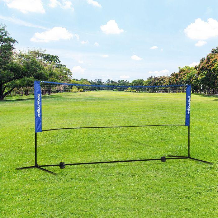 Produktbild Swisshandel24 Badmintonnetz Set Faltbares Tennisnetz, 103/120/155H cm Höhenverstellbar Indoor Outdoor Federballnet