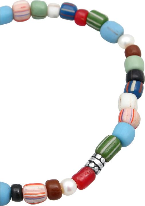 Immagine prodotto Kuzzoi Bracciale Perle di vetro colorate d'acqua dolce Argento 925 (23 cm, Argento 925, Nessuna pietra, Vetro, Perle coltivate d'acqua dolce, Plastico)