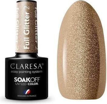 Image du produit Claresa Vernis à ongles UV Full Glitter 5ml - Lot de 2 (Vernis semi-permanent)
