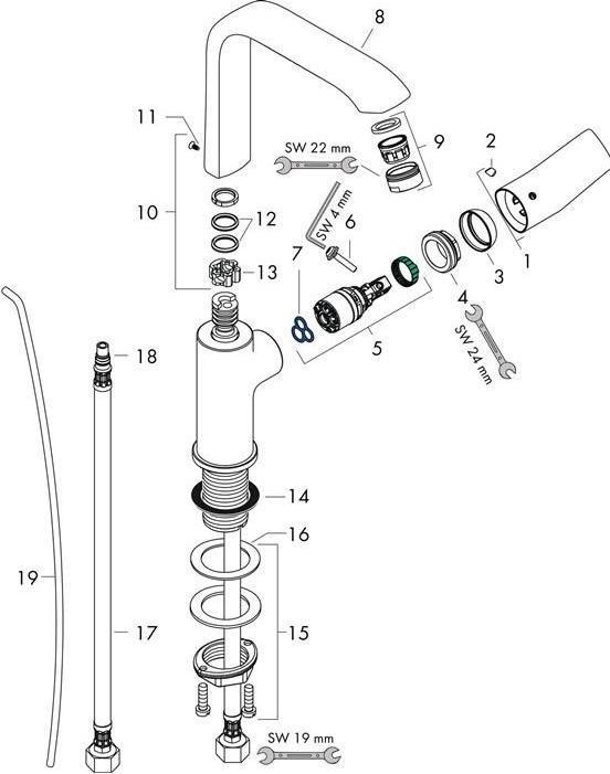 Produktbild hansgrohe Einhebel-Waschtischmischer 230 METRIS