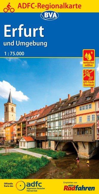 Produktbild ADFC-Regionalkarte Erfurt und Umgebung