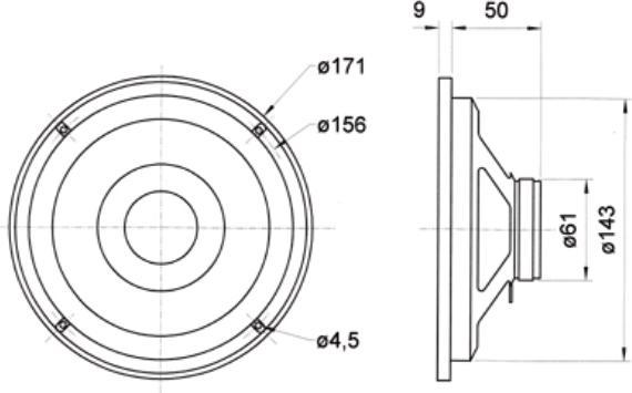 Produktbild Visaton Breitbandlautsprecher FR 6.5, 8 Ohm