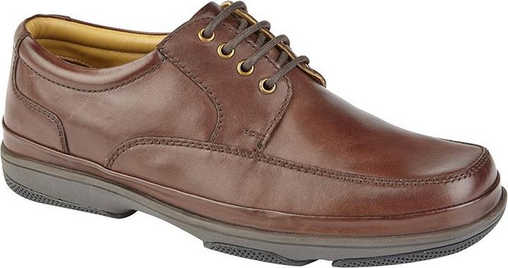 Roamers Leder Wide Fit 4 Ösen Deluxe Schnürschuhe