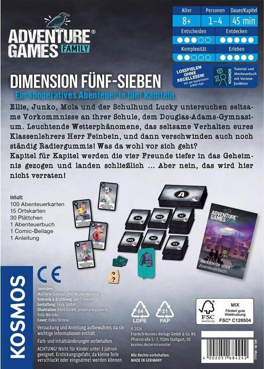 Produktbild Kosmos Adventure Games Family - Dimension Fünf-Sieben (Deutsch)