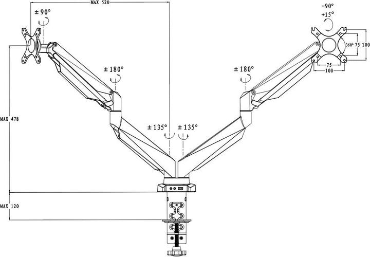 Immagine prodotto Prokord DUS522 (Tavolo, 32")
