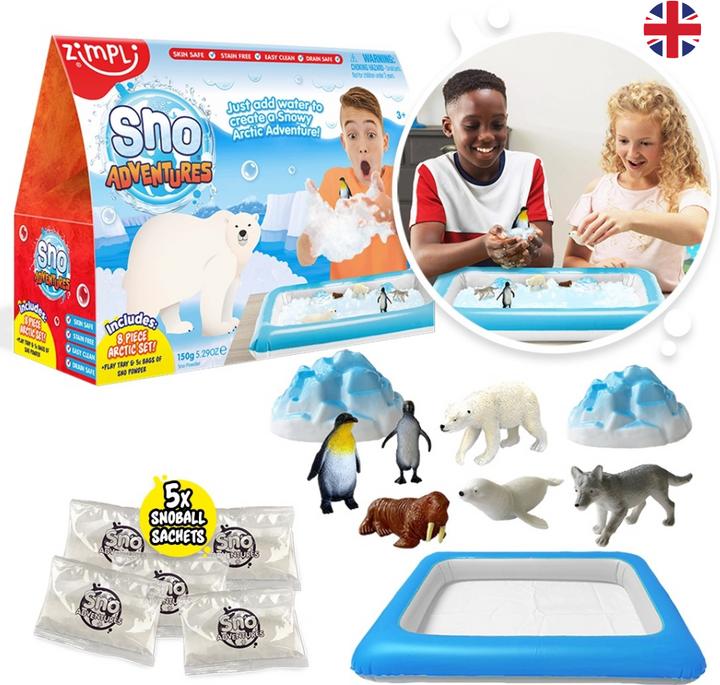 Produktbild Zimpli Kids Zimpli Schneespiel-Arktis-Abenteuer-Sensorik-Spielset mit Figuren