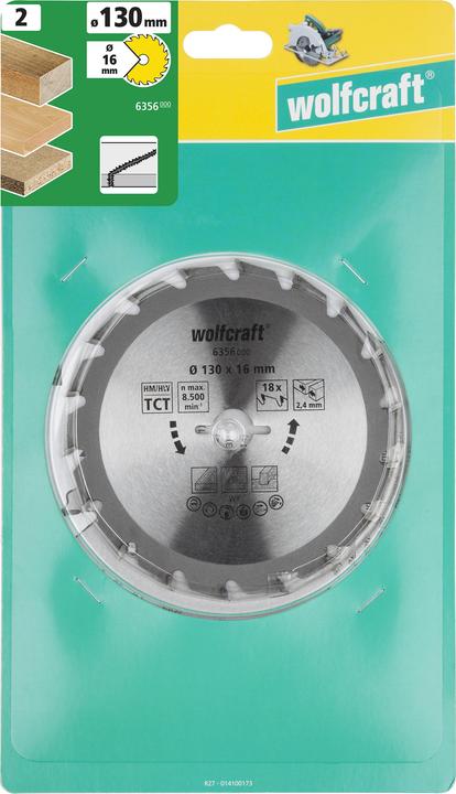 Produktbild wolfcraft wolfcraft 1 Kreissägeblatt HM, 18 Zähne ø140mm