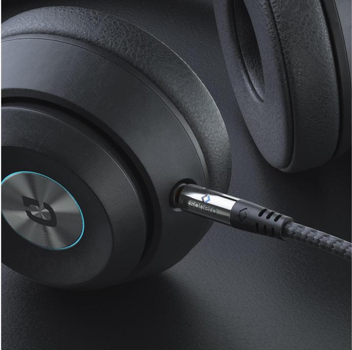Actual product image Sonero Audio cable 3.5 mm jack with nylon jacket 2 m (2 m, 3.5mm jack (AUX))