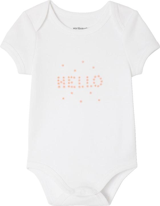 Actual product image Vertbaudet Bio-Kollektion: 3er-Pack Baby Schlupfbodys mit kurzen Ärmeln (92, 98)