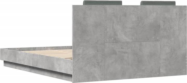 Produktbild VidaXL Bettgestell mit Kopfteil Betongrau (120 x 200 cm)