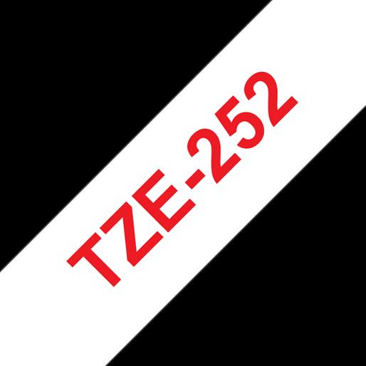 Produktbild Brother Tze-252 (2.40 cm, Rot, Weiss)