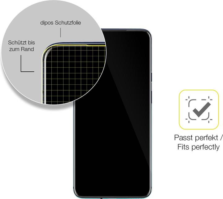 Actual product image Dipos 3D Full Cover Screen Protector (1 Piece, OnePlus 7T Pro)