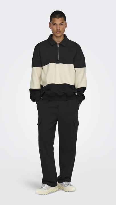 Actual product image Only & Sons Onsbyron Vtg Ls Zip Polo (S)