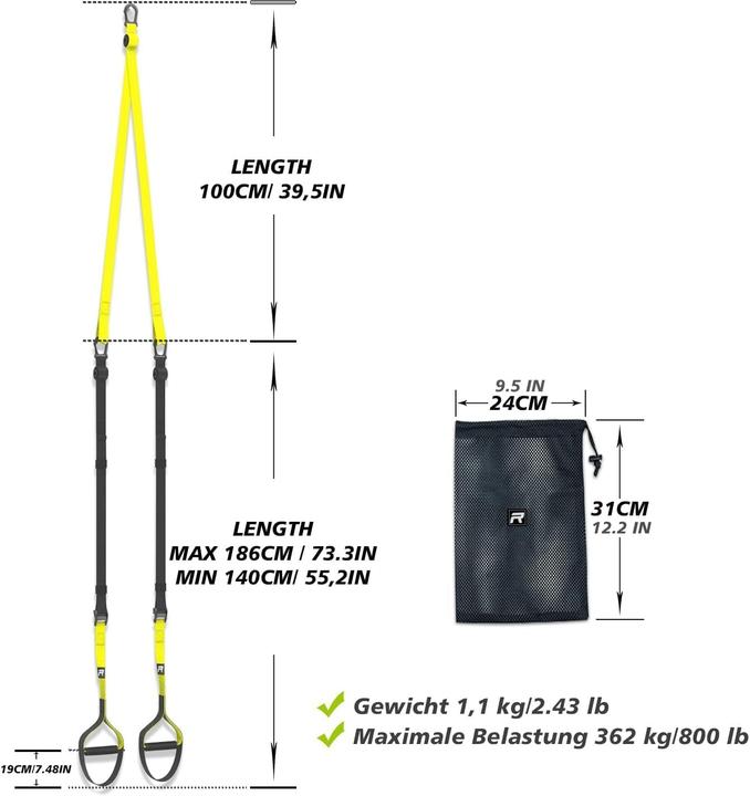 Immagine prodotto Rhinosport Set da allenamento con imbragatura, giallo