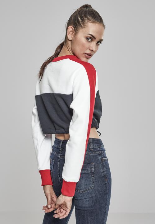 Image du produit Urban Classics Ladies Cropped 3-Tone Stripe Crew (XL)