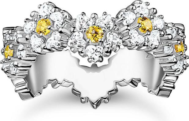 Thomas Sabo Ring Blume Lovely Daisy mit Steinen Silber