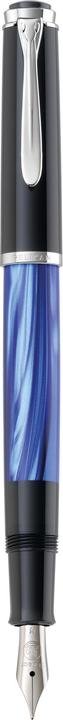 Actual product image Pelikan Fountain pen M205 blue marl. M case (Blue marbled, 1 x)