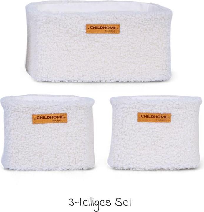 Actual product image Childhome Storage basket set of 3 with hooks for hanging