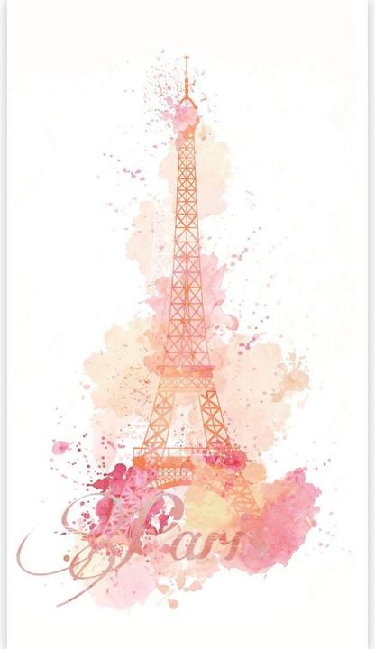 Actual product image Trenddeko La Tour Eiffel Watercolours - Vertical (240 x 350 cm)