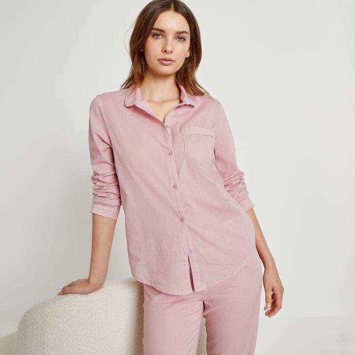 Actual product image La Redoute Collections Pyjama mit Plumetis-Muster (42)