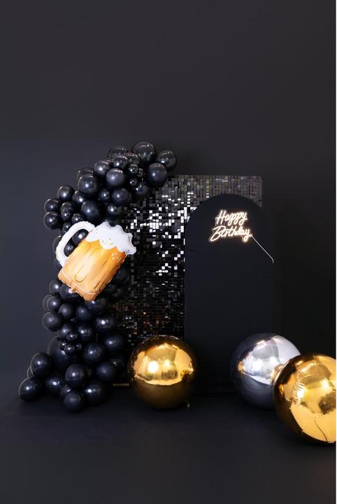 Produktbild Partydeco Folienballon Bier Mass inkl. Strohhalm 66 x 54 cm, 1 Stück (1 x)