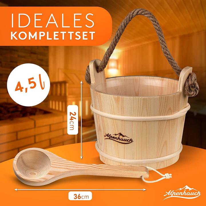 Immagine prodotto Alpenhauch Secchio per sauna con cazzuola