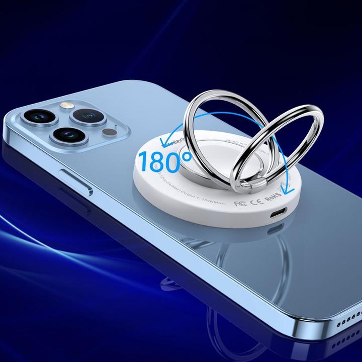 Immagine prodotto Choetech Bezprzewodowa ładowarka indukcyjna 2w1 T603-F, uchwyt (biała) (15 W)