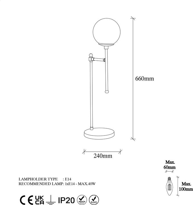 Actual product image Hanah Home Mariam (E14)