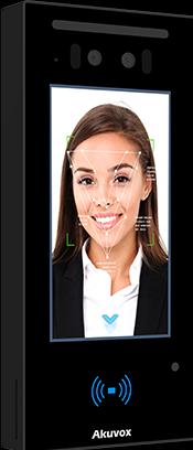 Image du produit Akuvox Portier vidéo et contrôle d'accès E16C à reconnaissance faciale, avec écran tactile, Bluetooth, RFID