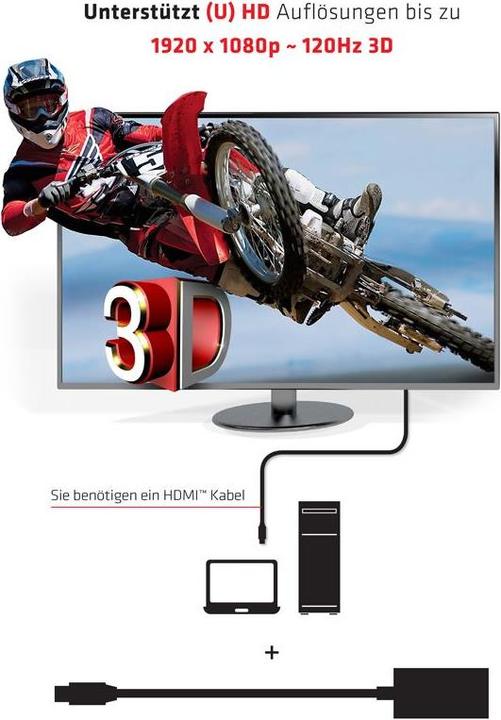 Produktbild Club 3D DisplayPort – HDMI (0.20 m, HDMI, DisplayPort)