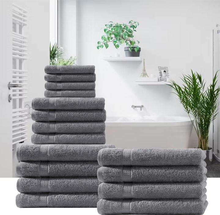 Image du produit Casativo Set de serviettes 12 pièces (100 x 50 cm, 50 x 30 cm, 140 x 70 cm)