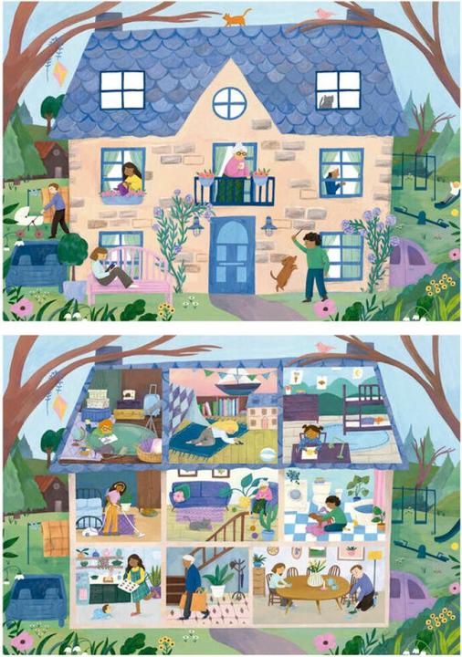 Actual product image Educa Παζλ 2×100Τεμ. Inside/Outside House 19957