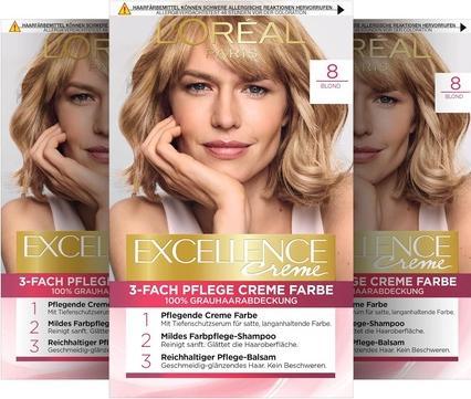Immagine prodotto L'Oréal Paris Loreal, Excellence -Crema, Tintura per capelli 8, 1 pezzo (8 Bionda, 1 pezzo.)
