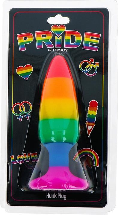 Actual product image Anal plug "Twink" in LGBT flag design