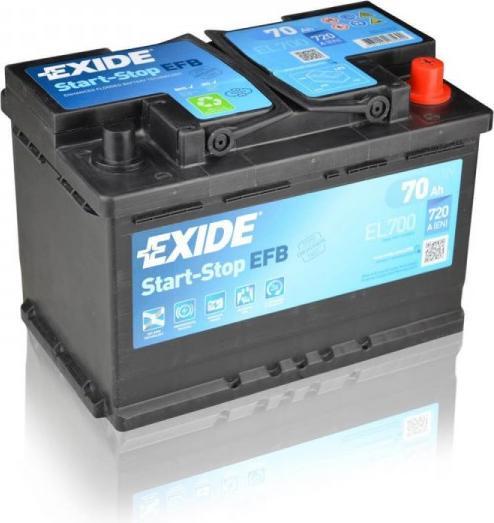 Exide Start-Stop EFB (12 V, 70 Ah, 720 A)