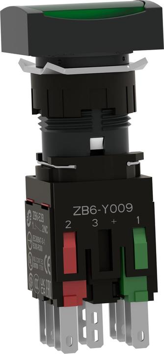 Actual product image Schneider Electric Illuminated push-button, green Ř 16, flat, o. XB6DW3B5B