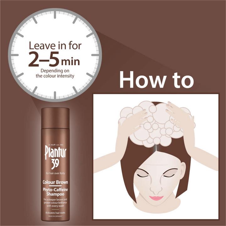 Produktbild Plantur 39 Color Braun Phyto-Coffein (250 ml, Flüssiges Shampoo)
