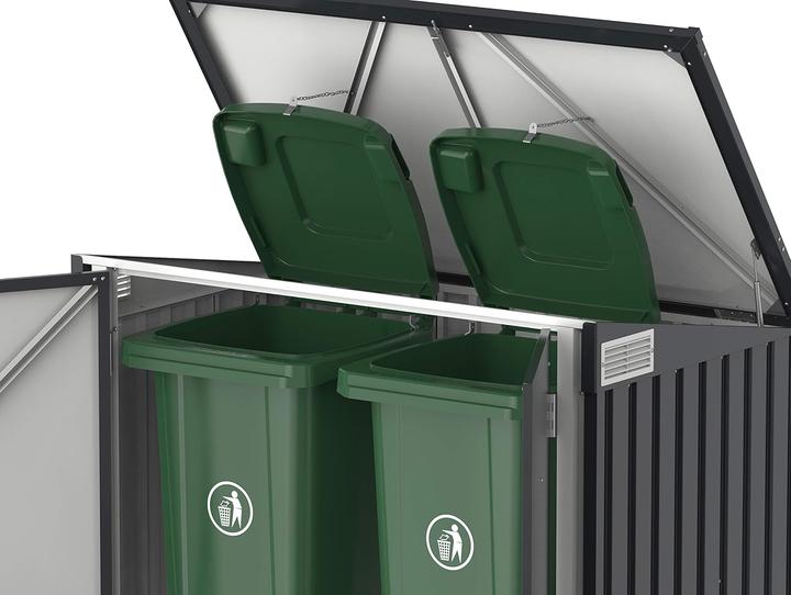 Image du produit Tepro Box pour poubelles, anthracite/blanc