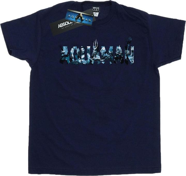 Aquaman Text Logo TShirt (L)