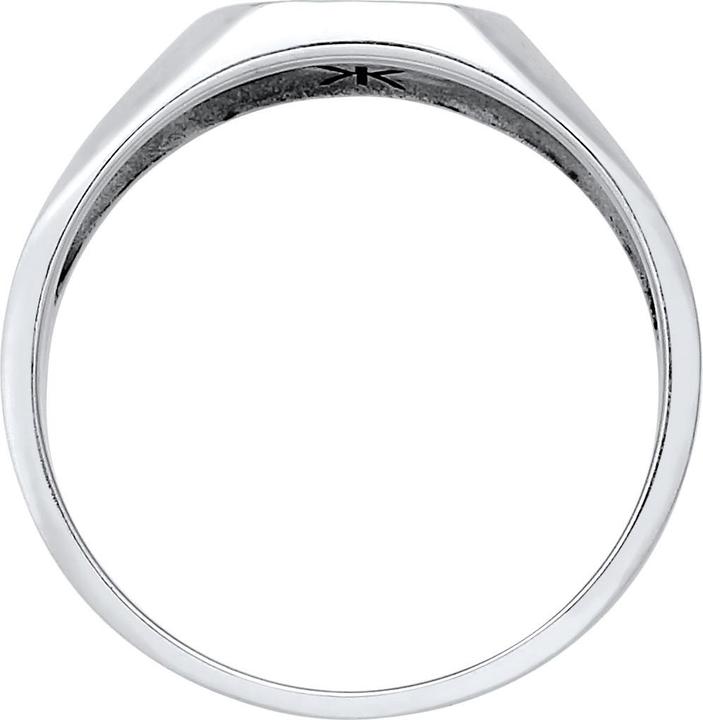 Produktbild Kuzzoi Ring Basic Siegelring Herren Quadrat Matt 925 Silber (64, 925 Silber)