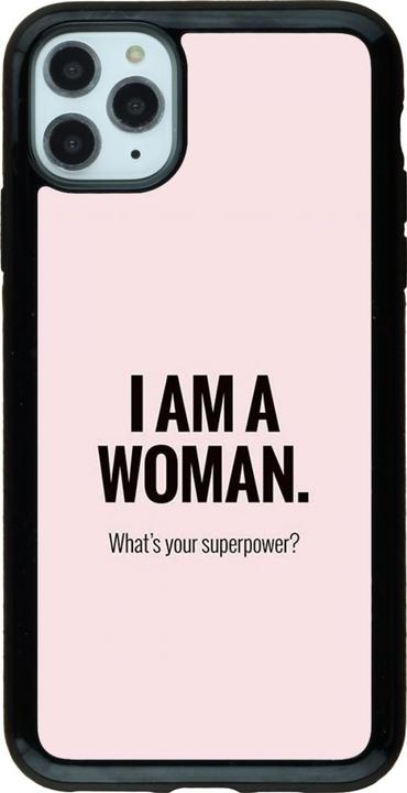 Produktbild PhoneLook Hülle Hybrid Armor schwarz I am a woman (Apple iPhone 11 Pro Max)