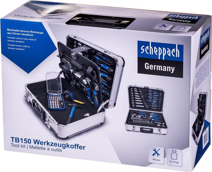 Produktbild Scheppach Handwerkzeugsatz TB150 im Metallkoffer 101-tlg. (101 Teile)