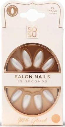Immagine prodotto Sosu Cosmetici - Unghie artificiali Latte (unghie da salone) 24 pezzi