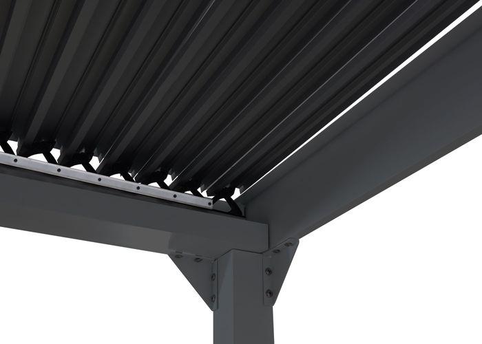 Immagine prodotto Mendler Pergola in alluminio HWC-L41, robusta struttura in metallo da 8 cm 3x3 m, antracite (306 cm, 306 cm)