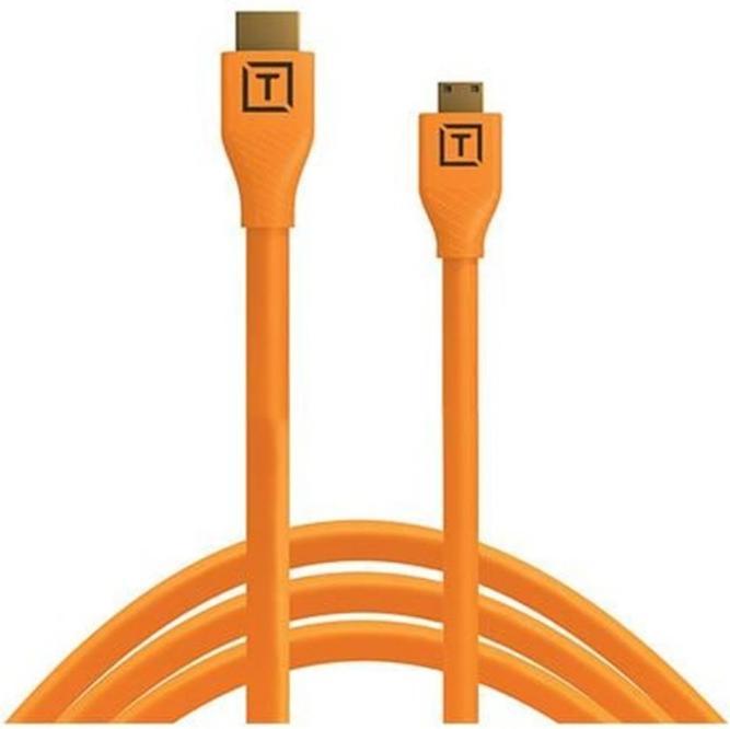 Tether Tools Kabel TetherPro HDMI Mini zu HDMI 2.0, 4.6 m Orange (Kabel)