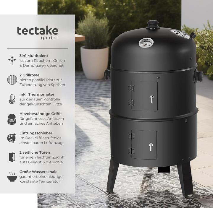 Image du produit tectake Barbecue 3 en 1 (37 cm)