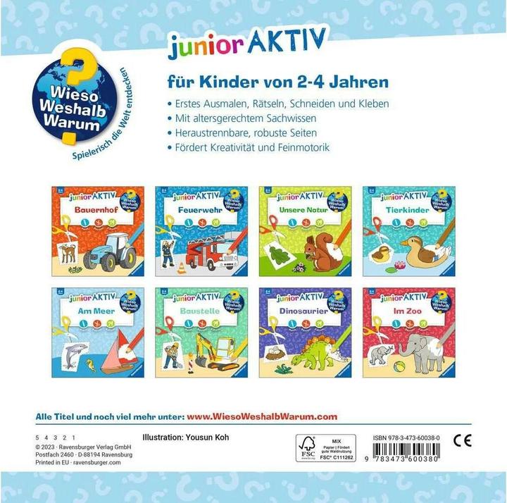 Produktbild Ravensburger Wieso? Weshalb? Warum? junior AKTIV: Am Meer (Deutsch, Yousun Koh, 2023)