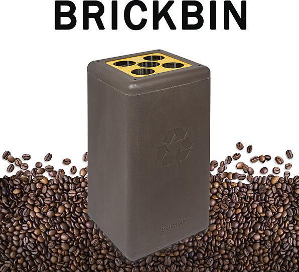 Produktbild kaiserkraft Wertstoffsammler BrickBin aus Kaffeesatz (65 l)