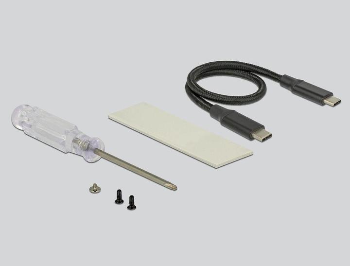 Actual product image Delock M.2 NVME to USB enclosure type-C (M.2 2230, M.2 2242, M.2 2260, M.2)