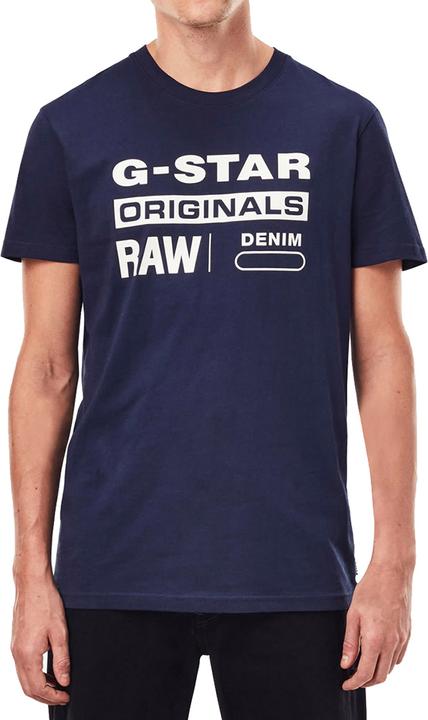 Produktbild G-Star Printed Graphic Eight T-Shirt Regular Fit Sartho Blue (S)